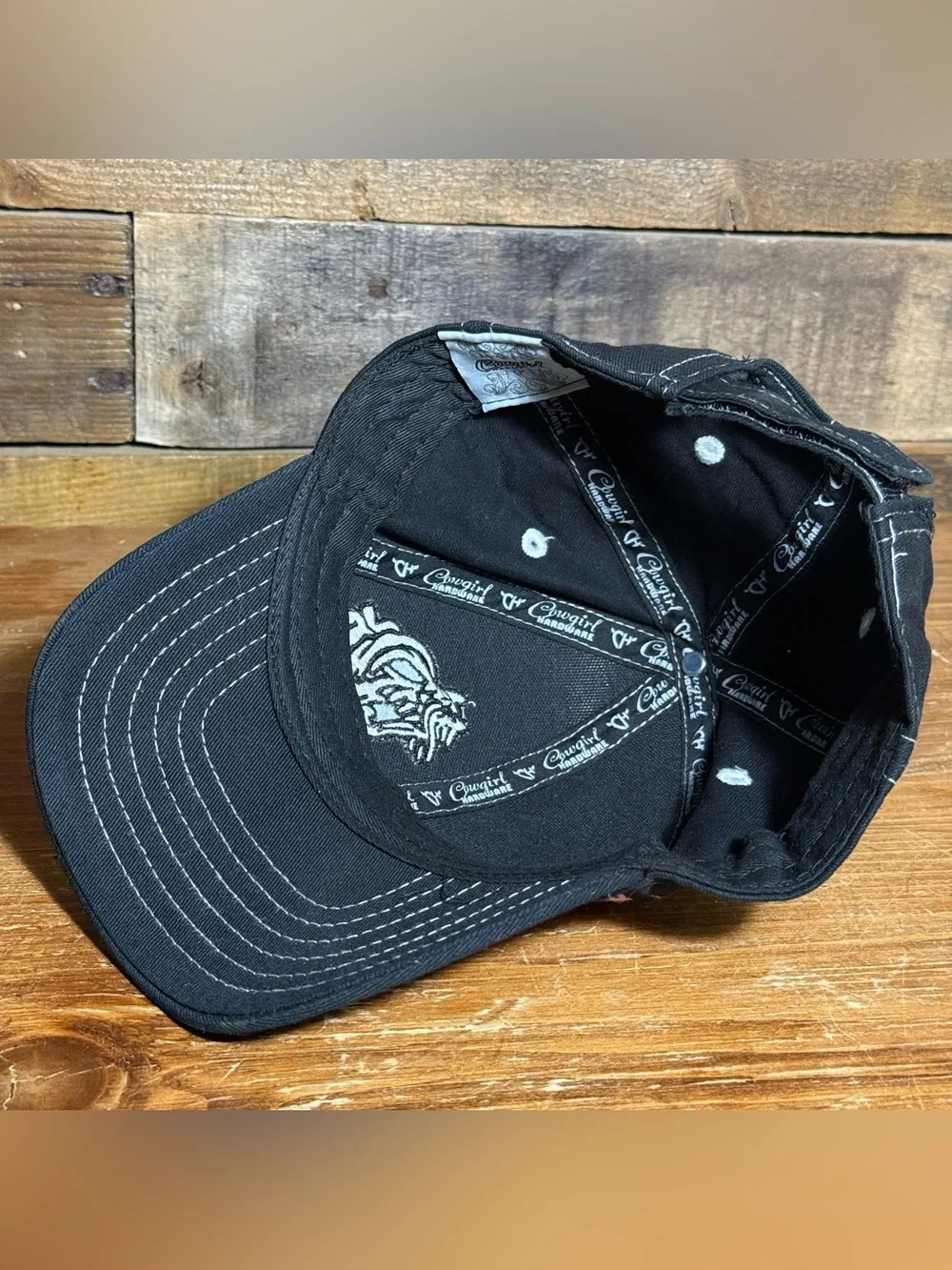Cowgirl Hardware Hat Cap Strap Back Youth OS Pink Leopard Print Cotton Blend